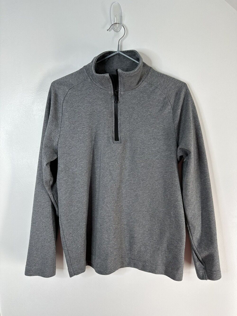 Banana Republic Gray 1/4 Zip Sweatshirt Men’s Small Pullover Black Zipper